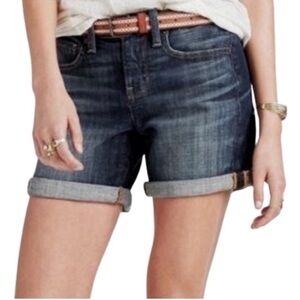 Lucky Brand The Roll Up Jean Shorts Medium Dark Wash Denim Blue Size 6